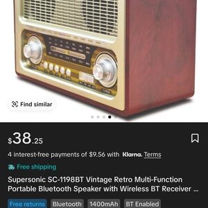 SC-1198BT Vintage Retro Bluetooth Speaker - Brown